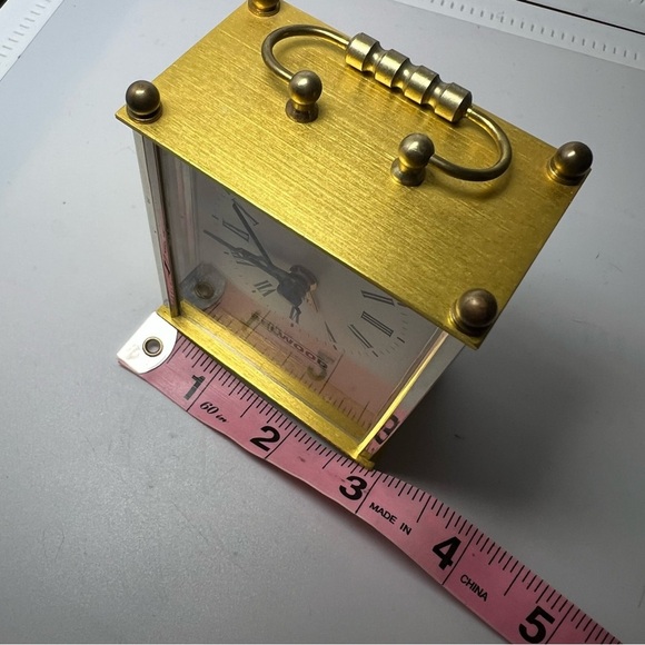 Vintage Belwood Gold-tone Quartz Carriage Clock With Alarm Works! - Picture 4 of 4